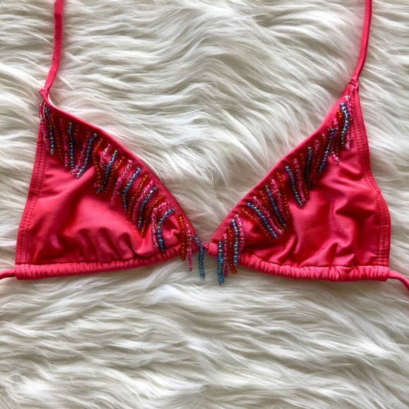 [55] AZTEC ROSE Bright Pink Bikini Top - Picture 2 of 6